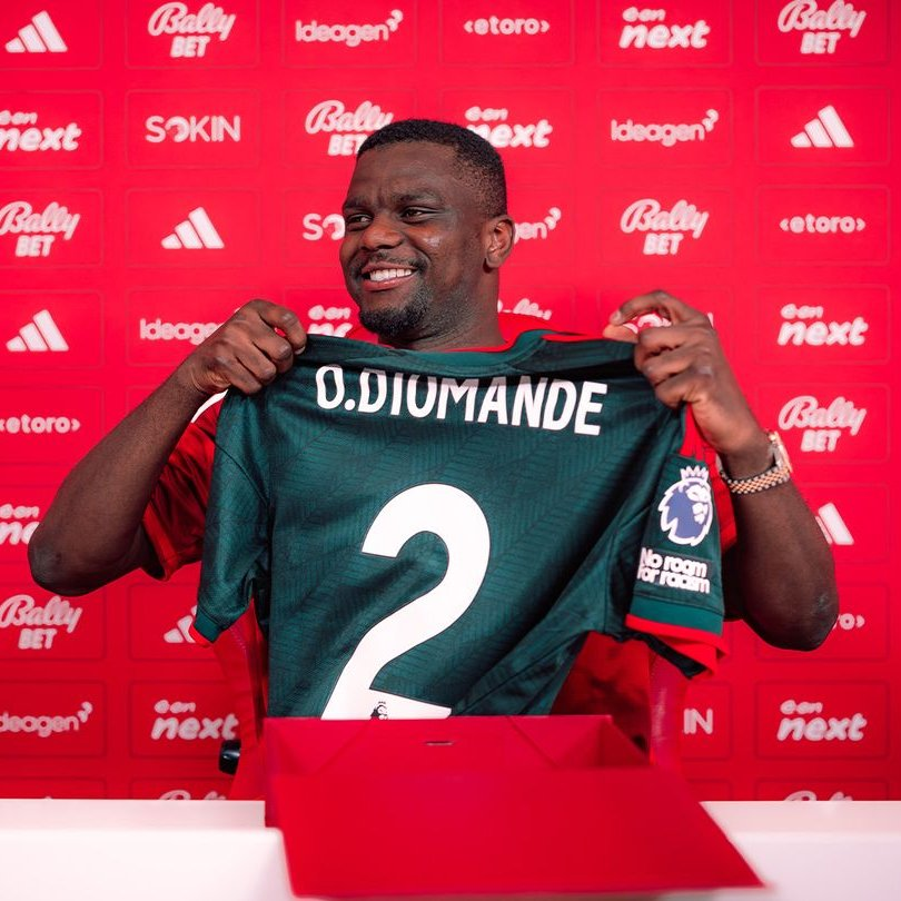 Mercado_Ingles's tweet photo. ✅🇨🇮 𝗢𝗙𝗜𝗖𝗜𝗔𝗟. Nottingham Forest ha fichado al defensa Marfileño, procedente del Sporting de Lisboa, Ousmane Diomande (22), llega por un precio de £34M, firmando por 5 temporadas hasta Junio del 2031. https://t.co/WIUgWJvZcw