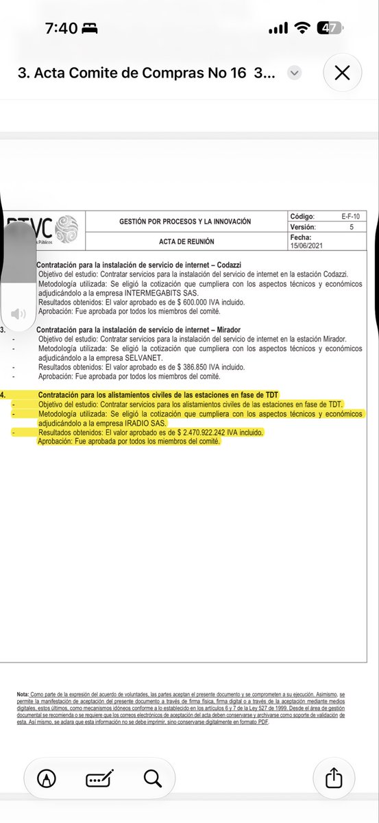 losetodo_col's tweet photo. #denunciaciudada @El_Justicier007 es importante realizar y verificar el verdadero calentado y si tiene y red de corrupción que se robaron a RTVC por año para que investigue, el contrato 1443 de 2024, entre Iradio y RTVC dueña Luisa Gil y @cgonzaleza08, este contrato comenzó tenía de todo un poco, no se podía pagar anticipo y lo pagaron como la obra inconclusa de Nazareth, como usted bien lo sabe y que fueron realizado por contratista de la entidad como Luis Carlos Guarín, para llevar acabo esto se inventaron el comité de compra como se evidencia en la foto donde es un comité amañado, pero lo más graba es que ellos mismo lo aprobaban.