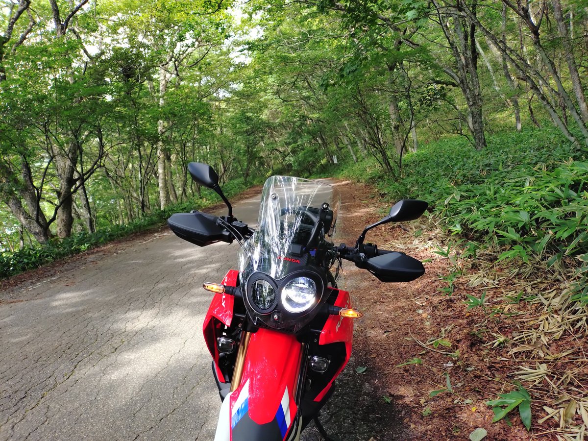 akivfr's tweet photo. 雨が降る前に赤城大沼に行って来ました🙌

#CRF250RALLY https://t.co/h9VtAgW22l