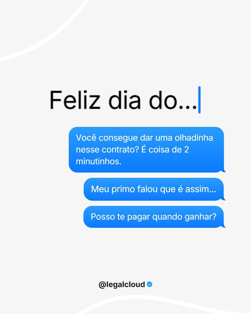 legalcloudbr's tweet photo. Se você já passou por essas situações…
Feliz dia! ⚖️💙 https://t.co/l9BEhmcSNO