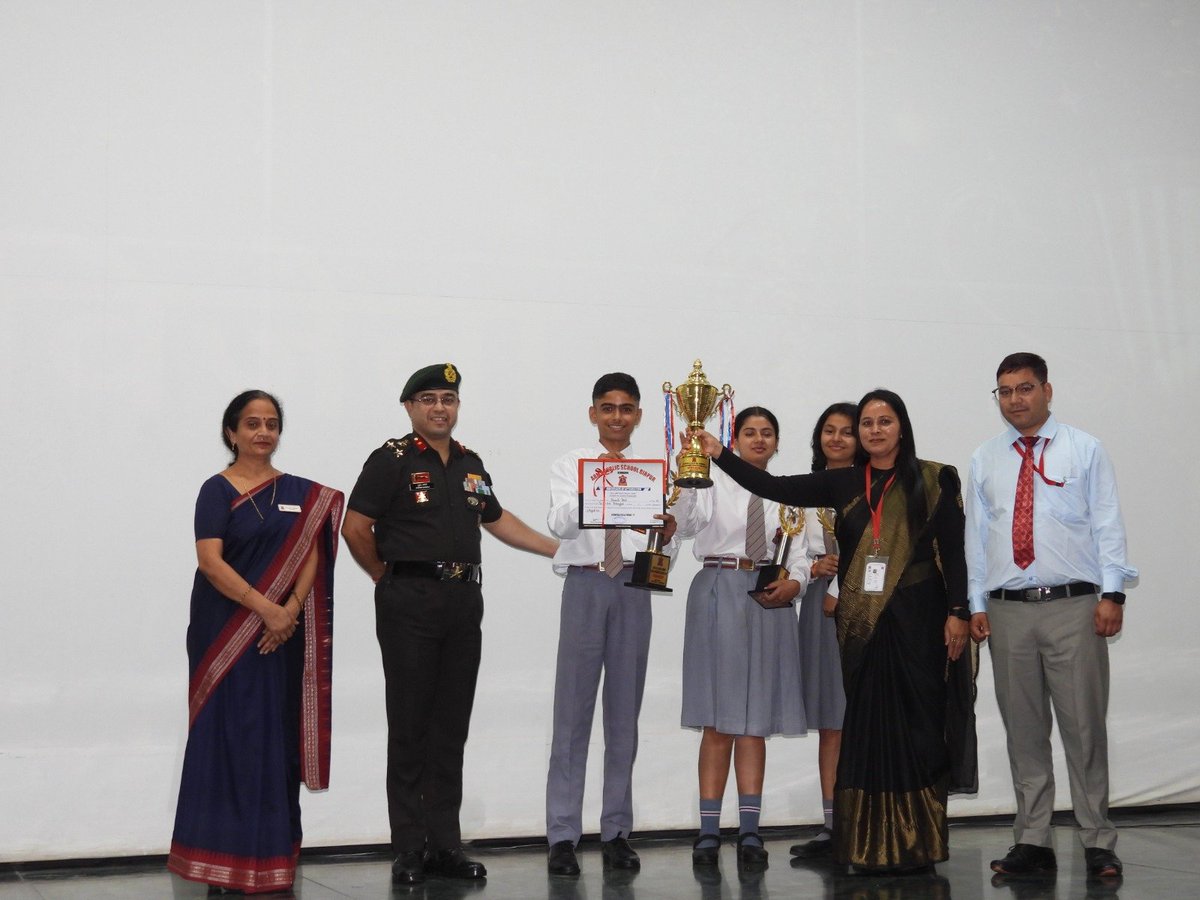 Apsbirpur's tweet photo. Army Public School, Birpur, Dehradun hosted the Cluster–III Debate Competition on “In the Age of AI, Human Values Have Been Reduced to Mere Questions.” Students from 8 schools showcased remarkable reasoning, confidence and eloquence.
#Debate Competition 
 #HumanValues #APSBirpur https://t.co/6zvLcmOo52