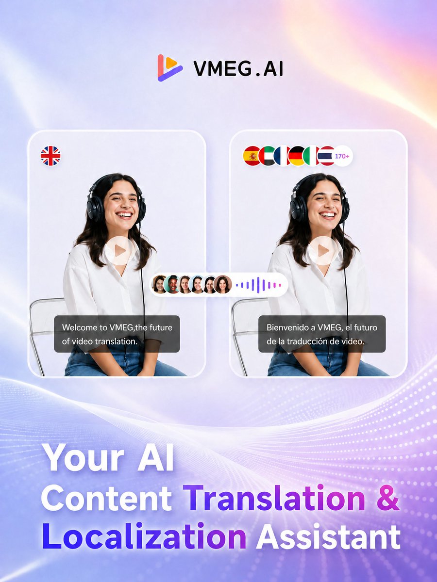vmeg_ai's tweet photo. How do you solve the pain of language barriers when your team wants to expand into new markets?

Often, the product isn't the problem. It's that the marketing assets your team worked so hard to create hit a wall when it comes to localizing for the target audience 🥲

Videos need subtitles, spoken lines need local dubbing, documents need translating, images need to be adapted...

Hire voice actors? It’s expensive, and the back-and-forth for edits is a hassle.

Use a translation agency? Long turnaround times, high communication costs, and messy version control.

Do it yourself? If you don’t speak the language, you won't even know where to start.

...For teams with limited budgets but global ambitions, it’s just too much of a headache...

So today, allow us to officially introduce ourselves 👋

VMEG AI, your all-in-one content translation and localization platform.

What can we do for you?
📎 Document Translation — Drop it in, get your target language out. 
🖼️ Image Localization — Seamlessly replace text directly on your images. 
🎬 Video Translation — Subtitles, voiceovers, and on-screen text, all translated. 
🌍 100+ Languages Supported — Chinese, Japanese, Korean, English, Italian, French, and Spanish are just the basics. 

Rare languages? We've got them. 
We even dial into hyper-local contexts like Mexican Spanish, Northern Vietnamese accents, and Gulf Arabic.

Our Philosophy:
AI isn’t here to replace human translators; it’s here to help teams and translators work more efficiently together. 🤝 

That’s why, alongside our AI translation, we offer professional human proofreading services. 

AI first-draft + human fine-tuning = speed without sacrificing quality.

#aitools #AIart️️️️️️️️️️️️️️️️️️️️️️️️️️️️️️️️️️️️️️️️️️️️️️️️️️️ #tts #dubbing #translator