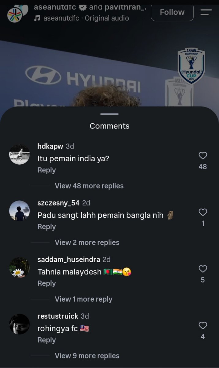 rajjjjjj69's tweet photo. Saw this on Instagram post then went to his account and Asean page

Feel bad for the sister and player themselves because they actually thought our people were hurling racial slur to them when it was dumb low iq indogs who were doing it all over social media https://t.co/cv6qDC36g3
