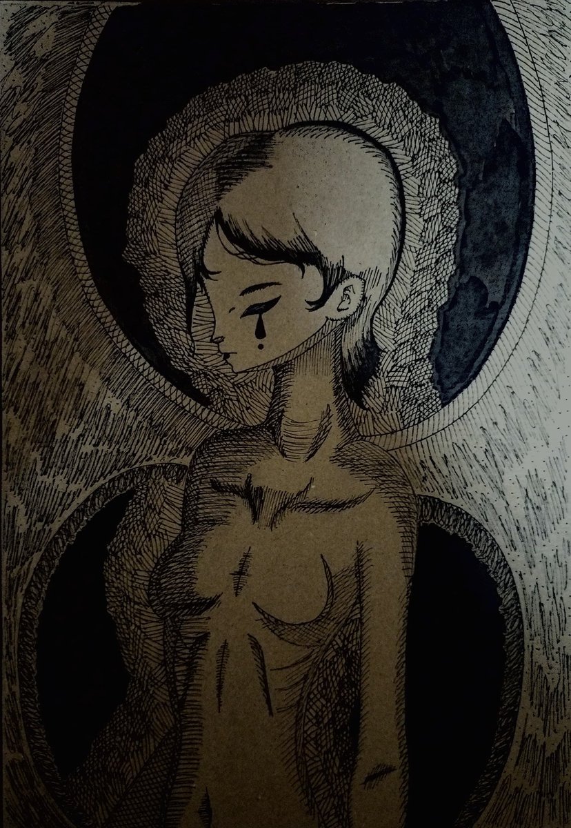 O36P3's tweet photo. 道化師カラス　doukeshi karasu
#オリジナル　#ペン画　#ドローイング　#イラスト https://t.co/b1PzFZ3nQ5