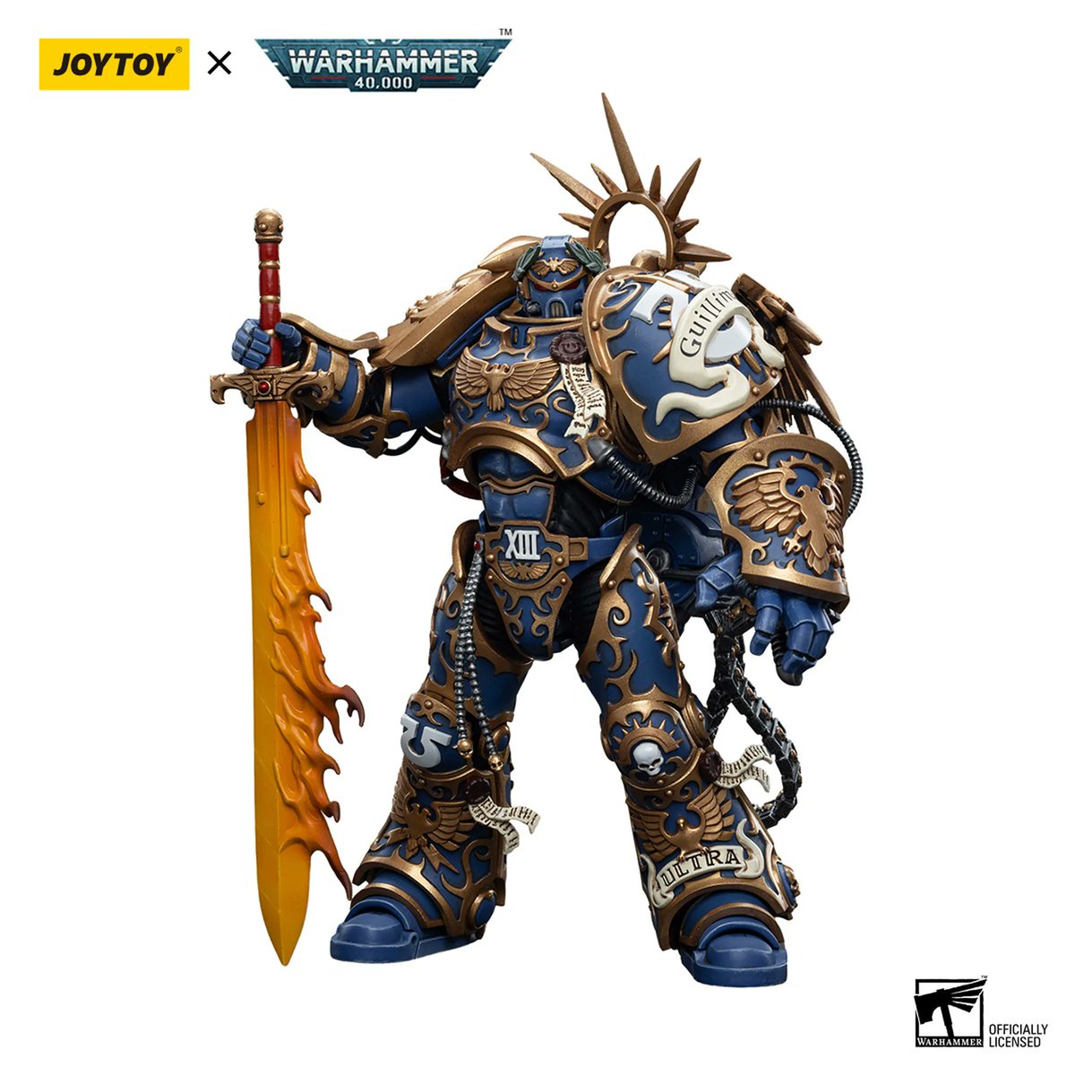 forfigure_com's tweet photo. Lords of Macragge, assemble! 🛡️

The 1/18 scale JOYTOY WARHAMMER Roboute Guilliman is IN STOCK NOW!

🔥 Immaculate detail &amp; posture
🚚 FREE SHIPPING!

Grab yours before he goes back to stasis: [https://t.co/UXqLZ36308]

#Ultramarines #RobouteGuilliman #Warhammer40k https://t.co/4ARXIaKGgJ