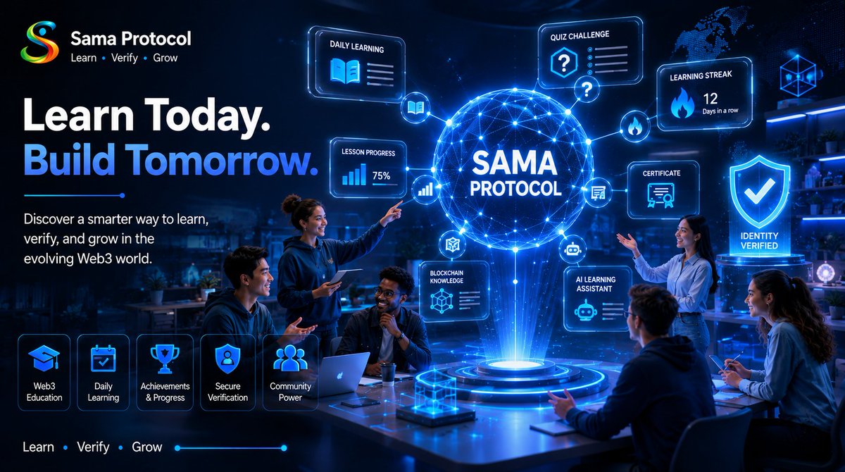 Sama_Protocol1's tweet photo. π Web3 is evolvingβand learning should evolve with it.
Sama Protocol is building a simple, engaging way to learn, verify, and grow through daily participation.
π Learn β’ Verify β’ Grow
#SamaProtocol #Web3Education #DailyLearning https://t.co/QEAvarH0PG