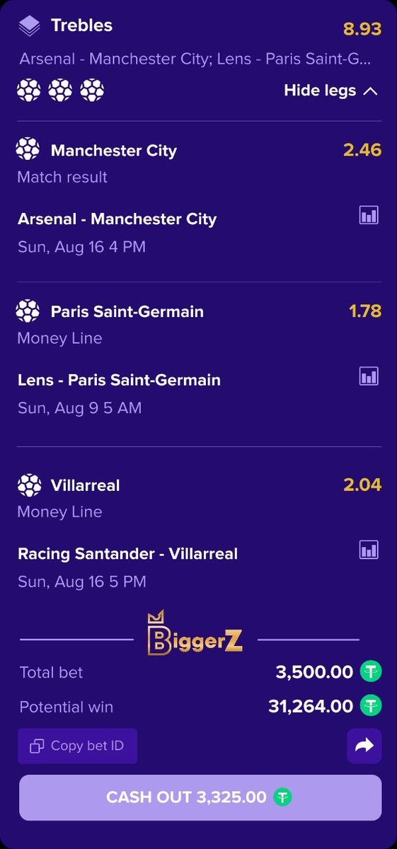 Orion9x9's tweet photo. This Sportsbook actually lets you play heavy, BiggerZ is fun.. tried doing parlay netting on Roobet but they wouldn't even let me combine these matches https://t.co/ZXWdenFfsm