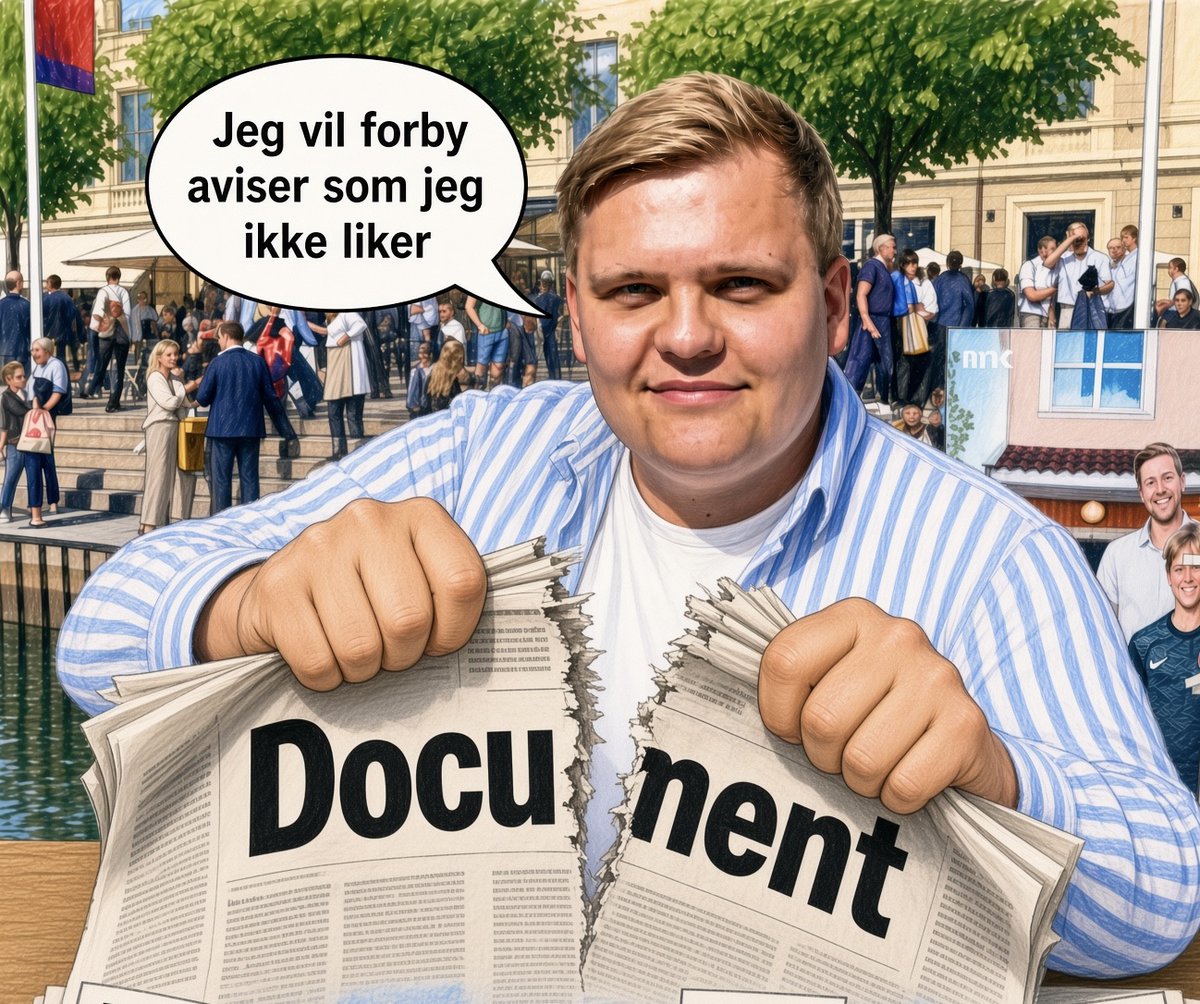 embrikAslaksen's tweet photo. Skjervø har sett seg lei av at det eksisterer medier og journalister som ikke deler hans politiske syn https://t.co/7mjSUWcRv6