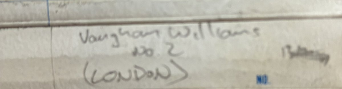 RVWSociety's tweet photo. My RVW journey started with a recording I made of a live broadcast on BBC Radio 3, by the #LSO, of The London Symphony, conducted by #GennadyRozhdestvensky . Rozhdestvensky recorded the complete cycle of RVW’s symphonies. Here’s my handwritten tape notes from 8 July 1985 https://t.co/AaJgdVslxX