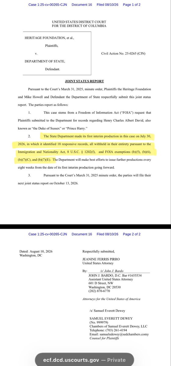 theroyaleditor's tweet photo. Prince Harry Visa FOIA Case update 
🤣🤣🤣🤣🤣🤣🤣🤣🤣🤣
Wonder why @NileGardiner hasn't posted about his 'victory' 🤣🤣🤣🤣🤣🤣 https://t.co/a39LTWnikD