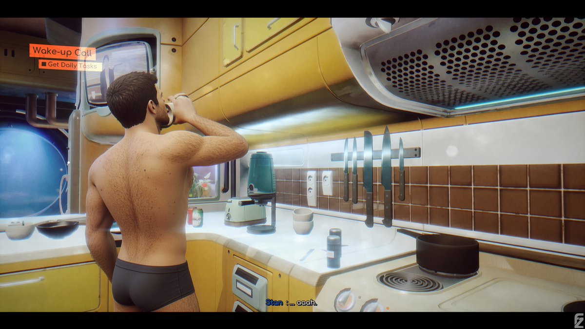 luzylavidaloca's tweet photo. Stan is the main character in under the Waves, but it always appears dressed in a wetsuit. He even goes to bed in his wetsuit with socks on! Here I am reimagining how a real man, all alone on the bottom of the ocean, would look like. https://t.co/8Ub5uLXxMI