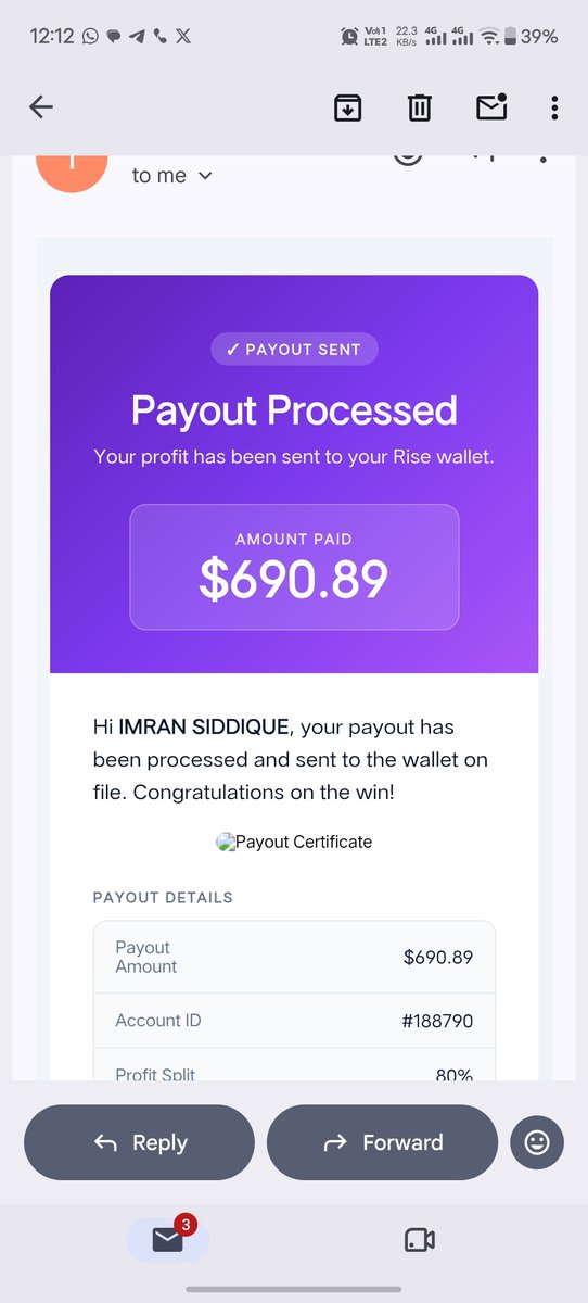 ImranLadla3171's tweet photo. My 2nd payout racve thnks @thefundedroom team https://t.co/HGRkgzjP6f