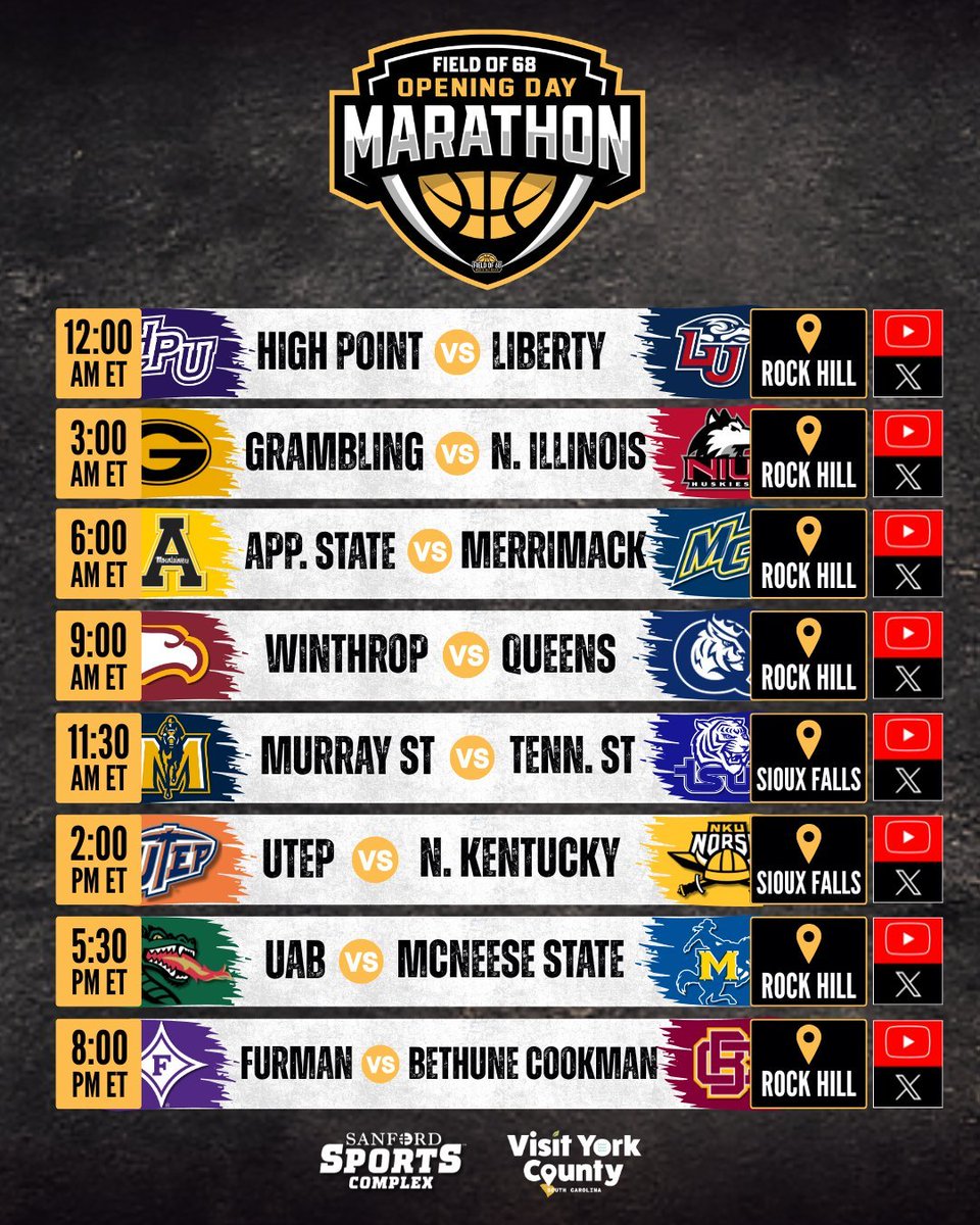 ryanhammer09's tweet photo. Shout out to the Field of 68 for reviving the CBB 24 hour marathon of games, could NOT be easy to get 4 teams to play at 3 AM &amp; 6 AM🤣

First day of the college basketball season on Monday, November 2nd⬇️ https://t.co/kSxyM6AqkD