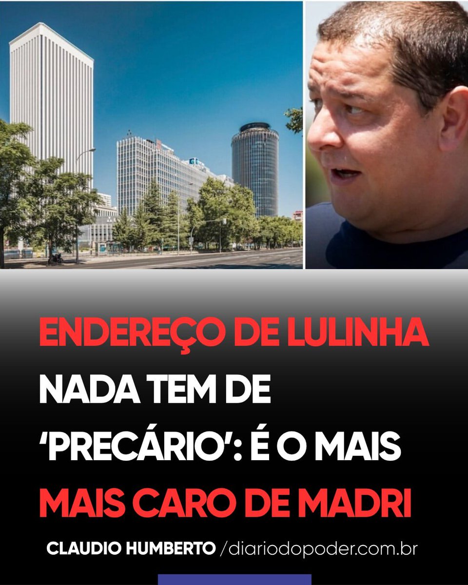 MachadoDarlon's tweet photo. 👀🔎🐙🚩 Quem investiga Lulinha por corrupção e tráfico de influência não leva a sério a lorota do vice-presidente nacional do PT, de nome Quaquá, de que o filho de Lula (PT) viveria em “condições precárias” em Madri. O próprio Lulinha deixou claro como isso é falso. Em janeiro, ele instalou sua “empresa de consultoria” Synapta SL no Paseo de la Castellana, endereço mais caro de Madri, onde o metro quadrado de aluguel, 30 euros em média, é o dobro do valor cobrado em aluguéis na rica Avenida Paulista, por exemplo. ✔️Lulinha chegou lá Paseo de la Castellana é o coração financeiro de Madri, avenida mais emblemática do mercado corporativo espanhol, sede de multinacionais. ✔️Suspeita investigada Suspeitam que Lulinha usa a empresa para justificar o padrão de vida, bancado por empreiteira de contratos bilionários com o governo do pai. ✔️Lava Jato avisou... A revista Veja diz que dossiê entregue à PF descreve ligação de Lulinha à empreiteira, seguindo no mesmo padrão descoberto pela Lava Jato. ✔️Qualquer negócio S/A A Synapta SL, empresa de Lulinha, realizaria “serviços de tecnologia em sentido amplo” em Madri. 🤷