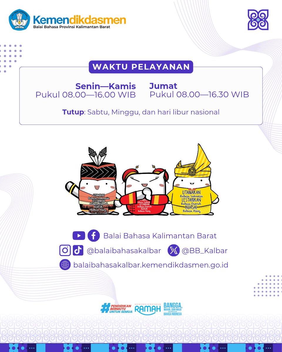 BB_Kalbar's tweet photo. Dukung Tim Balai Bahasa Provinsi Kalimantan Barat yang mengikuti Lomba Senam Anak Indonesia Hebat Tingkat Kemendikdasmen.

#BB_Kalbar #balaibahasakalbar #senamanakindonesiahebat #HUT_RI https://t.co/WJKjCHXj8g