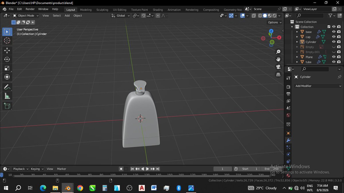 3d_joachim's tweet photo. Starting a new product model and render
Will take you guys through 
First of all, this is the basic modelling 
Use of bevel modifiers for the edges
#b3d #productDesign #3dmodel https://t.co/TgfGVIi8Oq