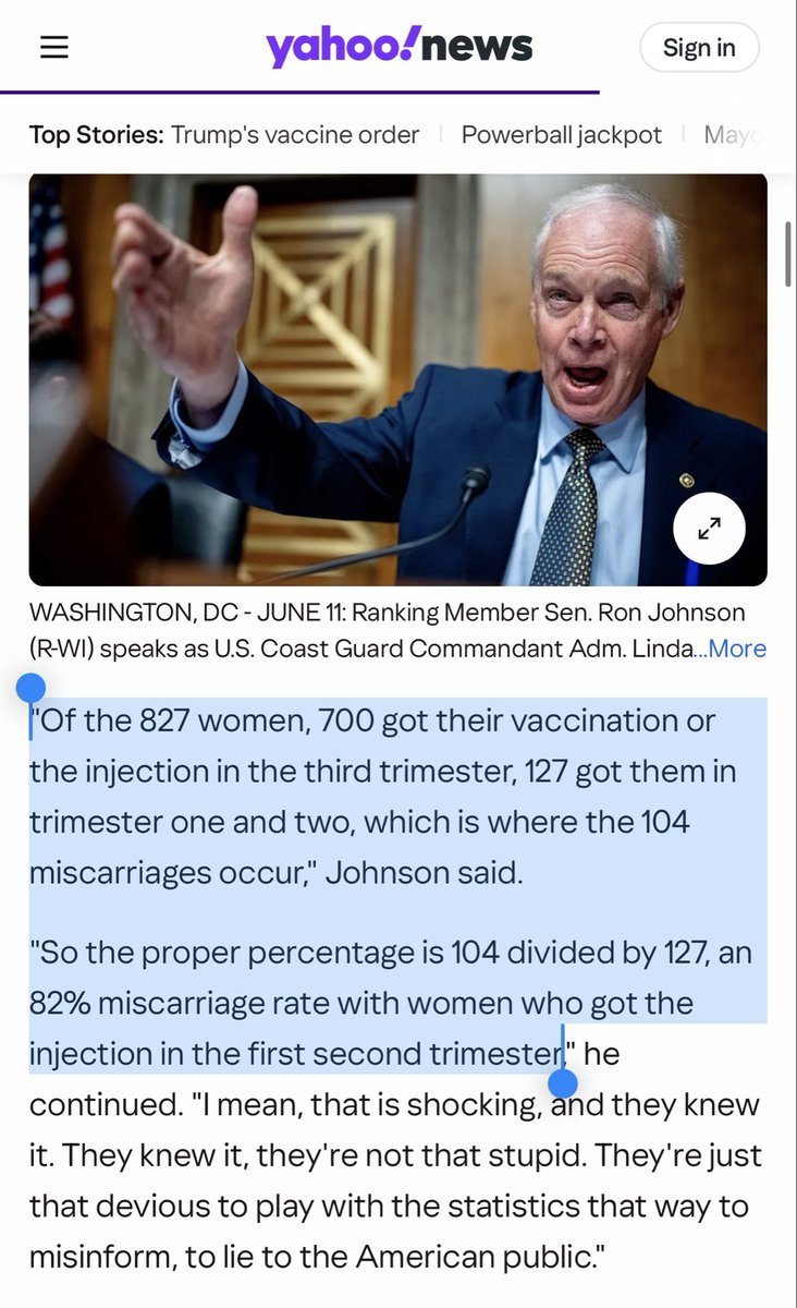 RenzTom's tweet photo. According to Senator Johnson, Fauci knew the mRNA COVID shot resulted in an 82% miscarriage rate in the first trimester.

The governor of Massachusetts just signed a late term abortion bill that allows babies to be aborted right up to birth.

Sounds like these two would be natural friends.