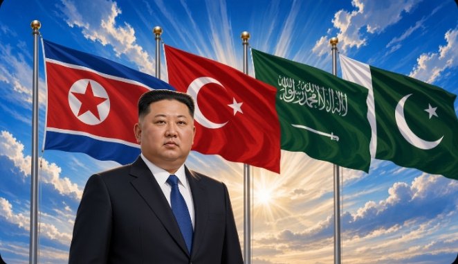 InshalSiddiquii's tweet photo. 🚨🇹🇷🇸🇦🇵🇰🇰🇵 North Korea President Kim Jon Supports Strongly Mecca 🕋  Agreement Between Pakistan Saudia Arabia Turkiye...🚀 https://t.co/vf1HGJNMsH
