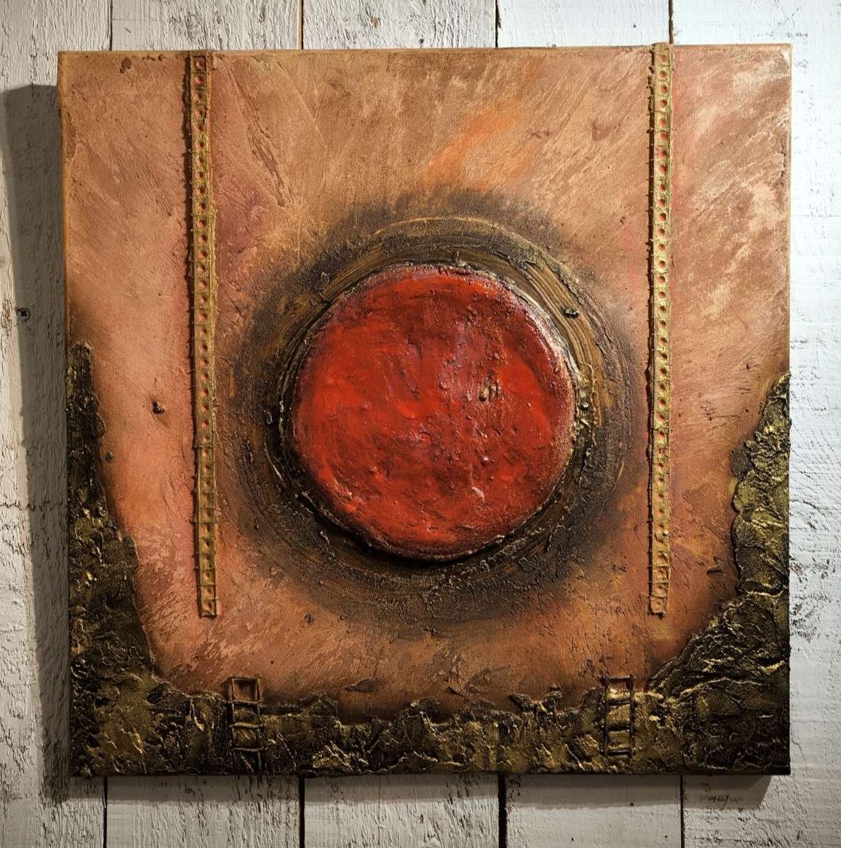 TAPIEZO's tweet photo. @Rusia_HD YES
 Red Planet. The cosmos and its scales of magnitude. Painting using pigments from Roussillon, Provence. 60x60 cm canvas. #UniquePiece #TapiezoGallery #ArtProvence #Roussillon shop.tapiezo. https://t.co/kxaApF3J6i