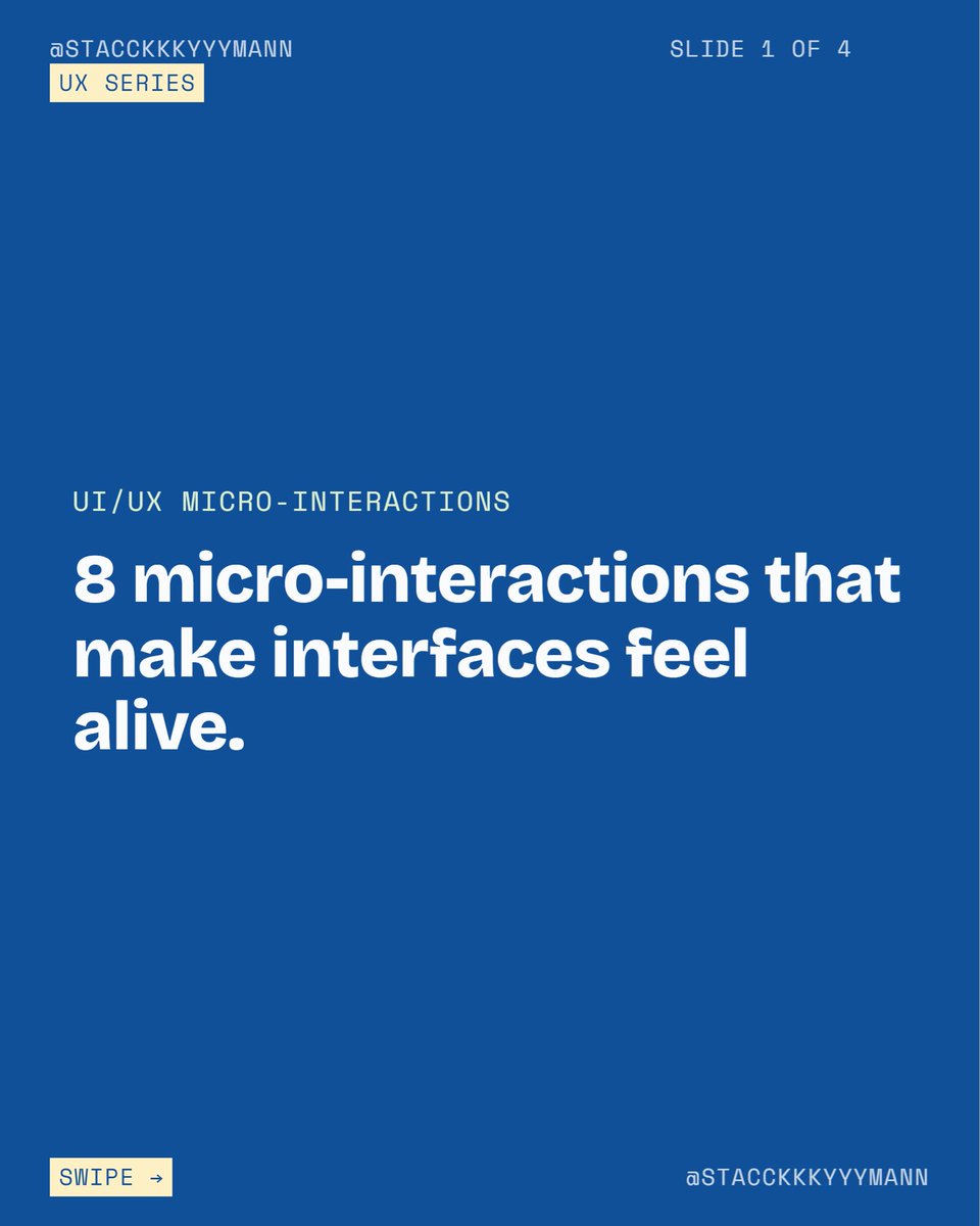 stacckkkyyymann's tweet photo. Micro - Interactions Patterns
#designer #UIUXDesign #micro #INTERACTIONS https://t.co/NFSnBrHiRX