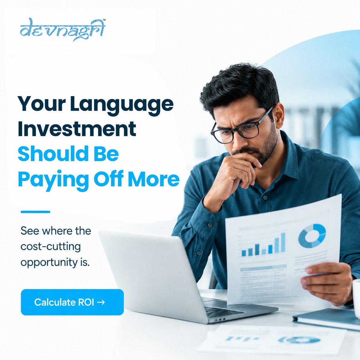 Devnagri_AI's tweet photo. Is your language investment maxed out on ROI, or leaving savings on the table?

Calculate ROI: https://t.co/VuLHpJE3iw ! 

#TranslationROI #LanguageAI #BFSI #DevnagriAI https://t.co/IW2oJdW9se