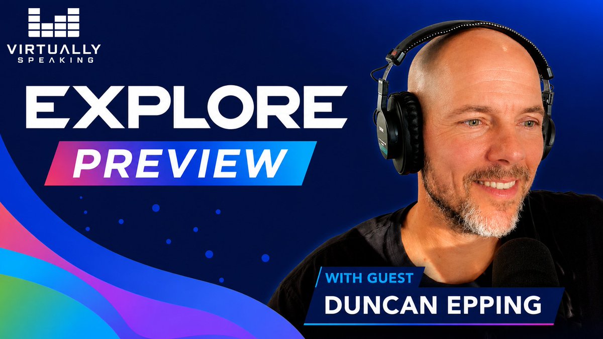 virtspeaking's tweet photo. On the latest episode of @virtspeaking we welcome @DuncanYB to preview #VMwareExplore. https://t.co/2Mq9s3At2T Enjoy! https://t.co/SGzJwwjOam