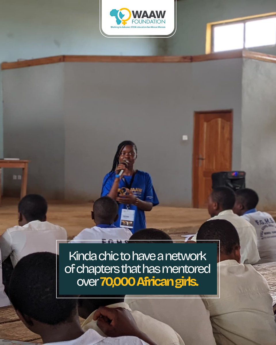WAAW_Foundation's tweet photo. Supporting African Girls in STEM is kinda chic! 

#AfricanGirlsInSTEM https://t.co/tyu5izTZjO