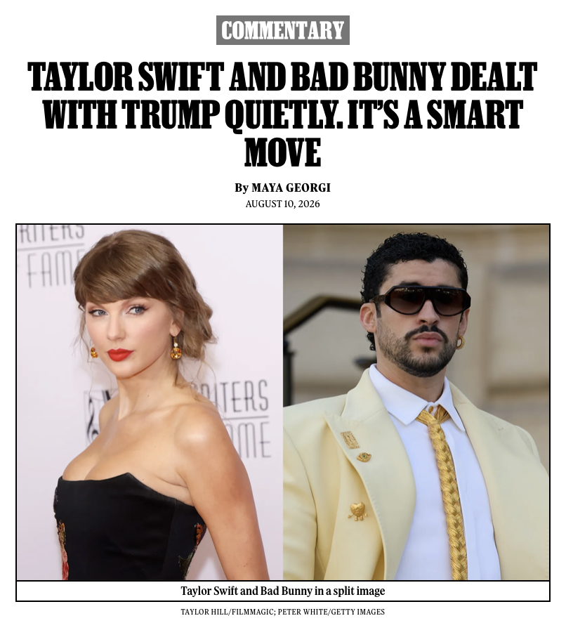 RollingStone's tweet photo. Both superstars muted their songs from videos posted by the administration without drawing more attention to the White House. 

Commentary: https://t.co/NAXjKG7f95 https://t.co/rGwf4wGo1a