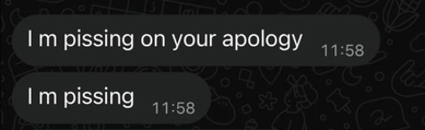 MondrianPuppy's tweet photo. @Erogetism I m pissing on your apology I m pissing https://t.co/HVWOI8Yp2p