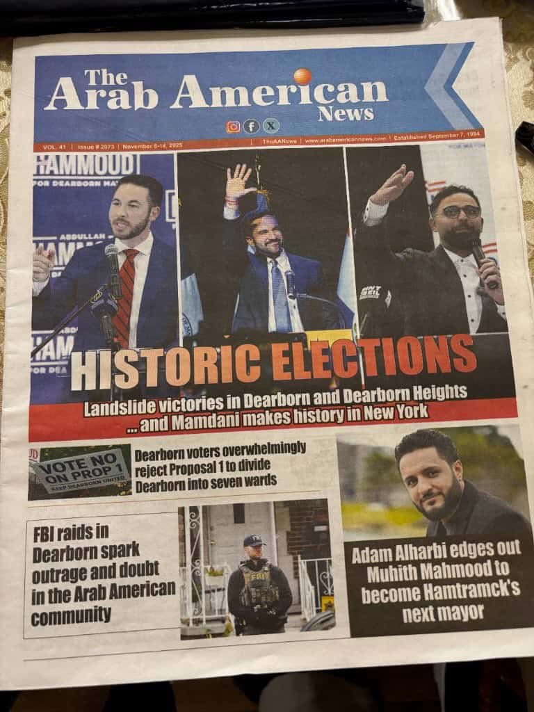 DanBurmawy's tweet photo. Do you remember last election, when the same newspaper in Michigan published “historic election” in English, and “electoral conquest” in Arabic, using the word “futuhat,” a term that refers exclusively to Islamic conquests of other lands?

Now the Muslim Brotherhood celebrates the Michigan conquest in Arabic, while al-Sayyid, like Mamdani, will smile and convince you he’s running on a healthcare platform, when in reality he’s running on the same Muslim Brotherhood agenda.