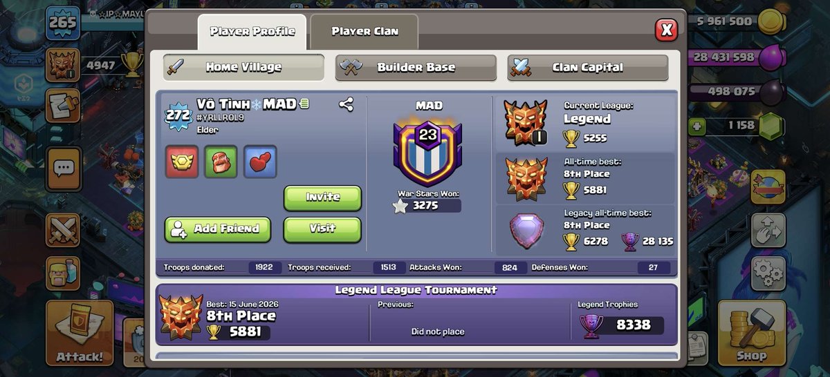 TOP_BASE_COC's tweet photo. As expected, the free slots are completely gone.

We are currently cooking up the first base on the very first day of the subscription, going head-to-head against the top pusher, Vo Tinh! 🔥🔥

Stay tuned for the free bases we will be offering soon! 😉

https://t.co/mfphI2X6mz https://t.co/xqydK1Gda3