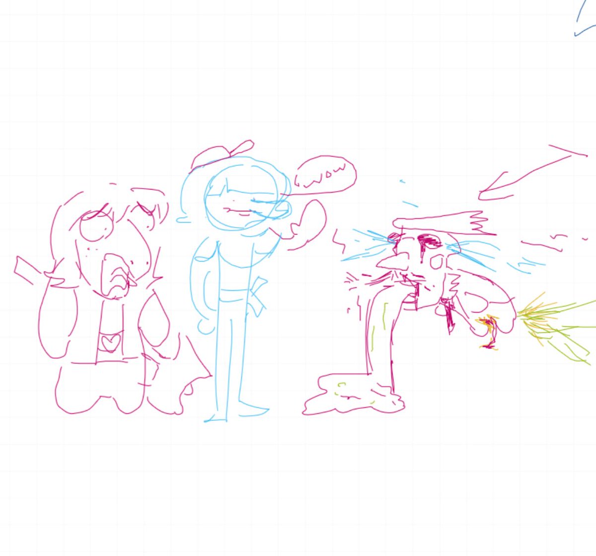 StainRot's tweet photo. WBF drawings of Spamton from memory (with @YikesItsVee https://t.co/SMnecPrtNi