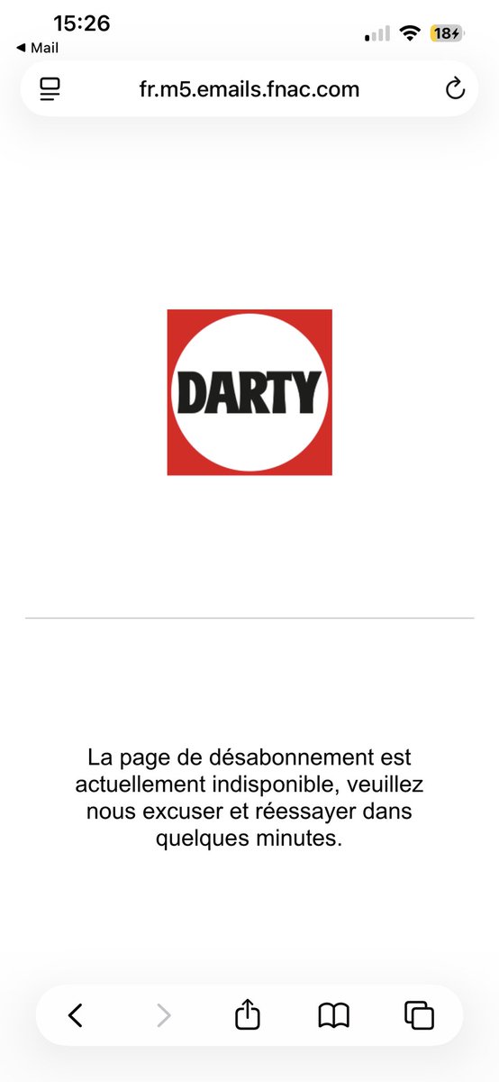 AxelVatan's tweet photo. C’est la meilleur celle là on me l’avait jamais fait @Darty_Officiel quand je clique sur NON bizarrement la page est indisponible … https://t.co/AP3MlKCvGF