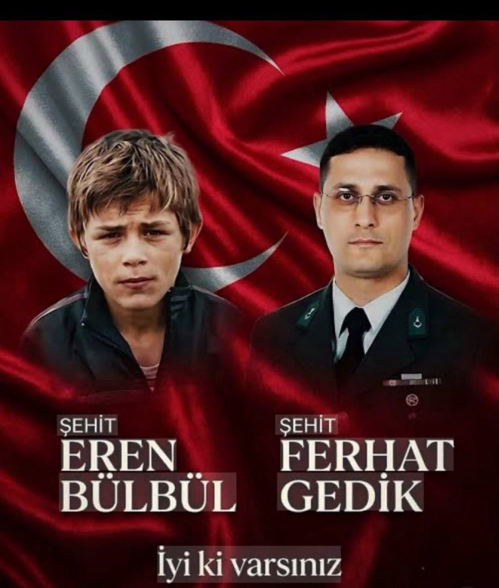 sevdaturkusev's tweet photo. Ruhları şâd, makamları âli olsun. 🇹🇷
#iyikivarsıneren #ferhatgedik 
İyi ki varsınız kahramanlarımız. https://t.co/fz32qdzzqW