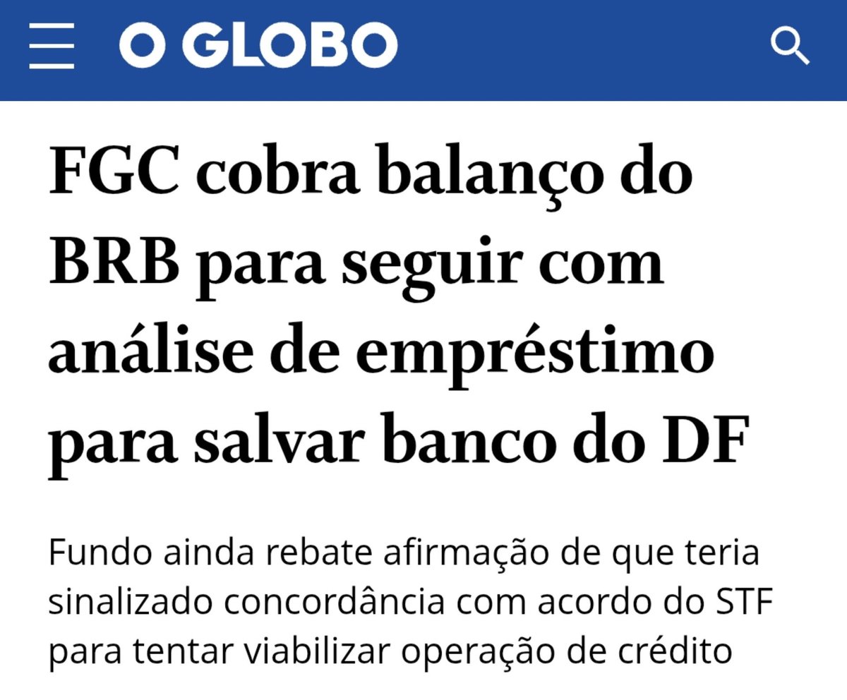 fabiofelixdf's tweet photo. Agora é o próprio FGC que diz: sem a divulgação do balanço atrasado do BRB, não dá nem para começar a analisar o pedido do GDF pelo empréstimo bilionário.

E a governadora Celina Leão ainda teve a coragem de dizer que é a esquerda que não tem preparo e não está à altura da nossa cidade.