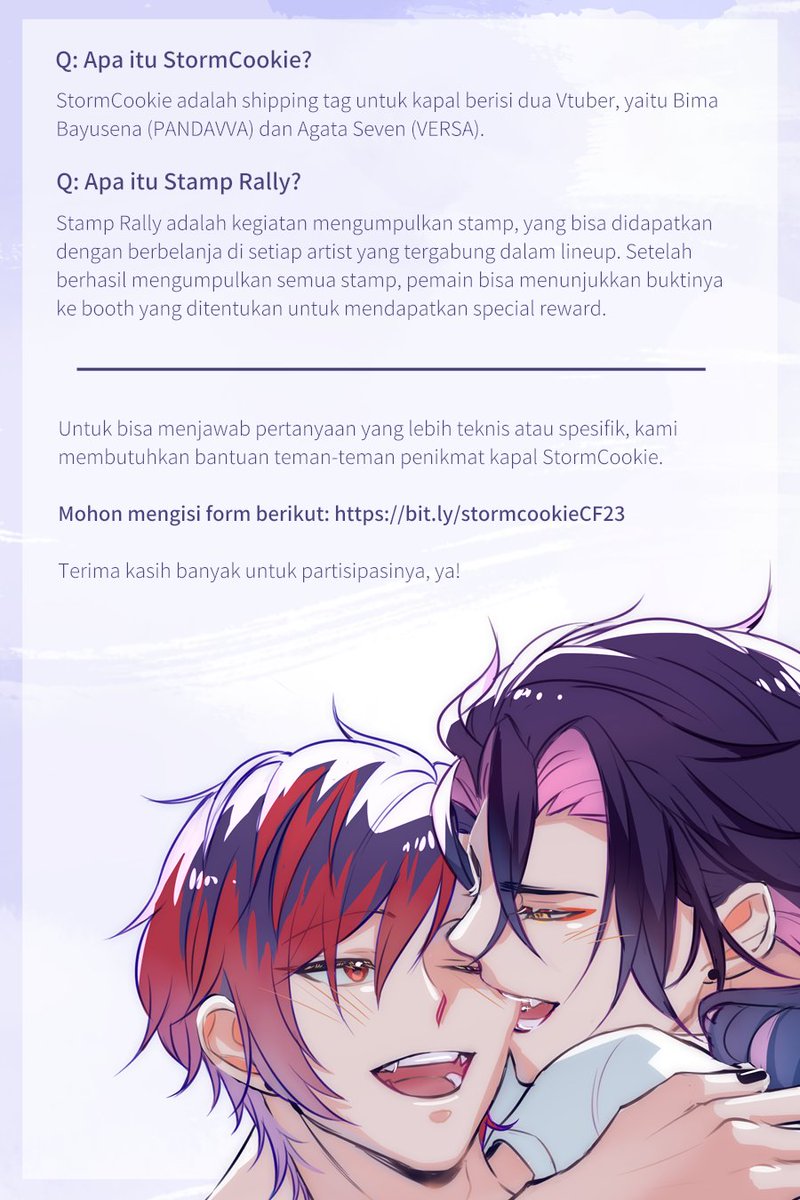 bukanfui's tweet photo. [ RT &amp; likes appreciated! 💕 ]

#StormCookie Stamp Rally CF23 Interest Check

Hai penikmat badaikuki. Boleh ya minta waktunya sekitar 5 menit untuk interest check ini? Karena timeline yang mepet, interest check ini dibuka sampai tanggal 16 aja ya. 

Illust by me. #blossomage🌼 https://t.co/VtQWRW1xB1