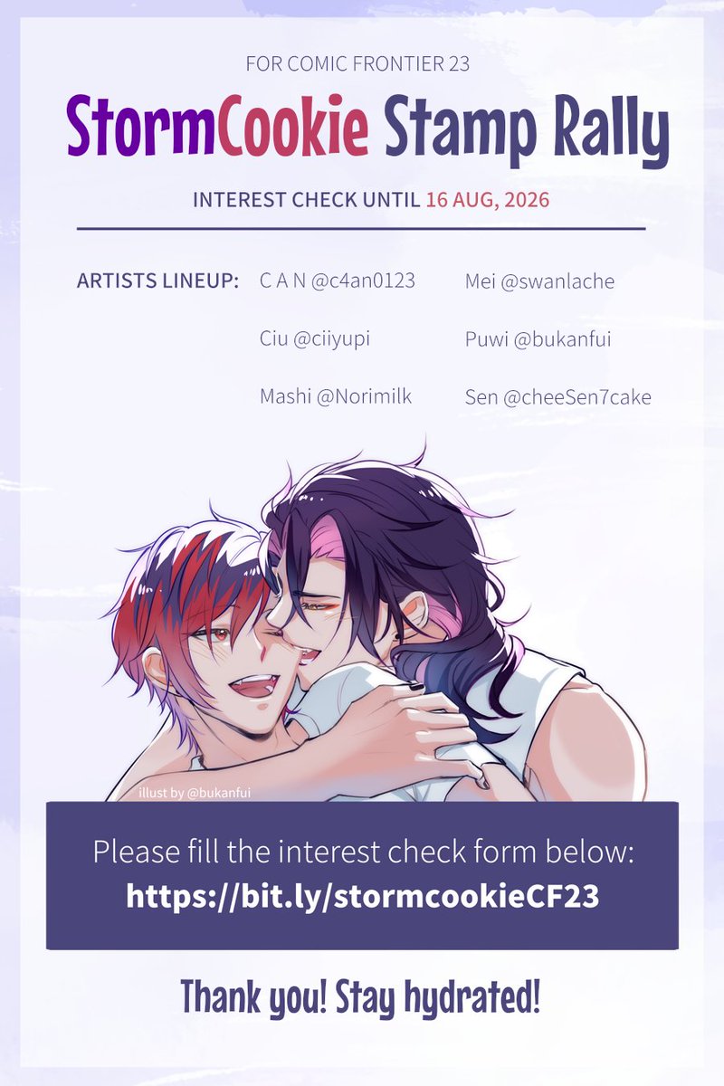 bukanfui's tweet photo. [ RT &amp; likes appreciated! 💕 ]

#StormCookie Stamp Rally CF23 Interest Check

Hai penikmat badaikuki. Boleh ya minta waktunya sekitar 5 menit untuk interest check ini? Karena timeline yang mepet, interest check ini dibuka sampai tanggal 16 aja ya. 

Illust by me. #blossomage🌼 https://t.co/VtQWRW1xB1