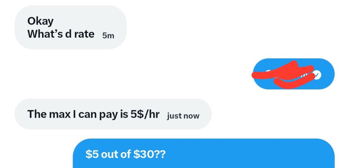 WayneBliss01's tweet photo. Taskers, please learn to negotiate fairly.
This is a good example of why you should know the value of your work and never allow anyone to take advantage of you.

Some people will see that you’re willing to work and try to milk your strength by offering ridiculous rates.
Negotiate, but don’t undervalue yourself. If the rate doesn’t make sense, respectfully walk away. There will always be another opportunity.

Also, learn to recognize the difference between negotiation and exploitation.
Know your worth. Know the task. Know the rate. Don’t let desperation make you accept nonsense.