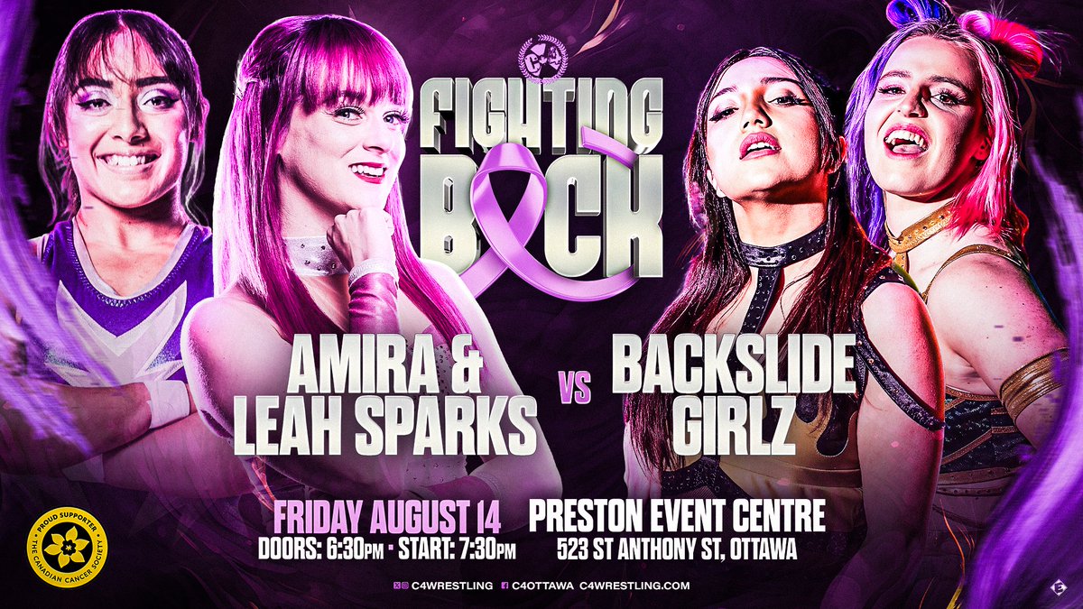C4Wrestling's tweet photo. Our next match for this Friday night is set!  The debuting @shaykassidypro joins @HiitsmeKingsley to face off with the first time tandem of @amiraiswrestler and @itsleahsparks!

This is going to be fun!

Get your tickets NOW.... They're gonna be gone by bell time: https://t.co/yn6HvYc527 and in person at @VertigoOttawa and @OddsSodsShoppe!