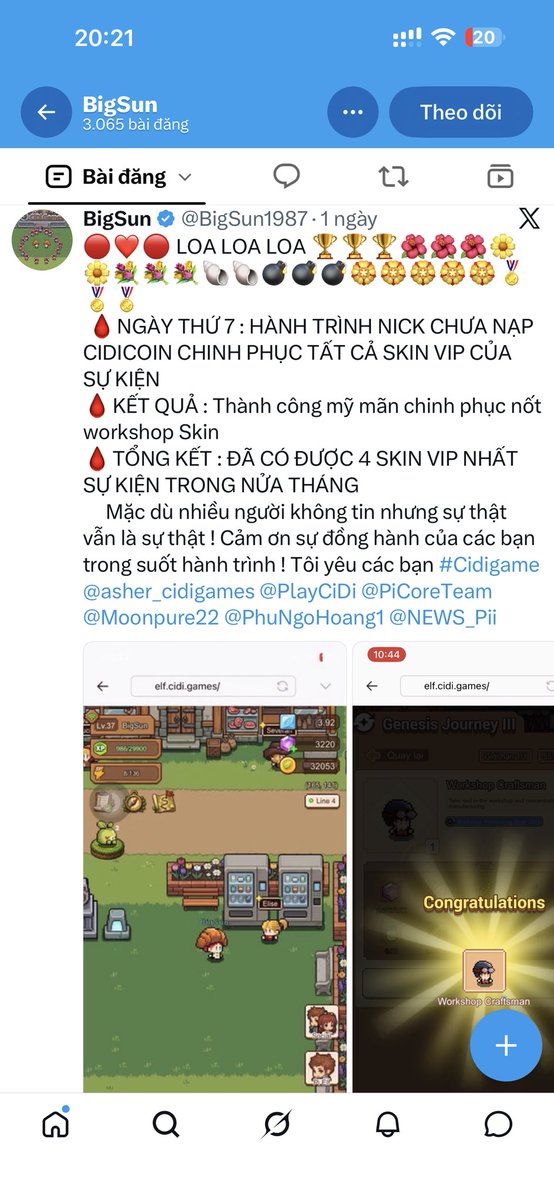 elfcidigames's tweet photo. Please investigate the elf account named BigSun. It seems he is exploiting a game bug during the treasure hunt to gain an unfair advantage, making paying players look like fools. He claims he hasn't spent a single penny, yet he crafted all the rarest skins in no time.
@PlayCiDi https://t.co/HtzPpc6D48