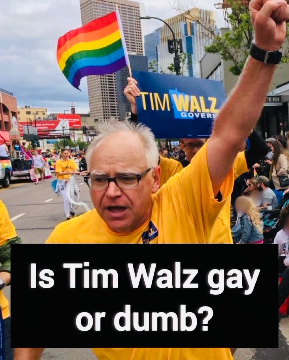 Luna_Jones79's tweet photo. Is Tim Walz gay or dumb? https://t.co/6zHoSbLFUl