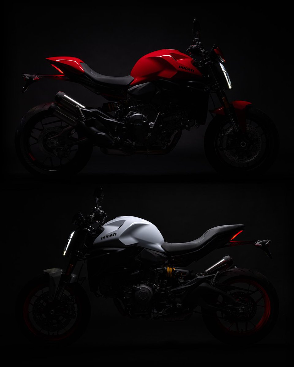Ducati_India's tweet photo. An icon from birth, now redesigned down to the smallest detail, but its soul remains the same: essential, pure and immediately recognizable.

The new Monster one word - Legend.

#Monster #IMLegend #Ducati #DucatiIndia https://t.co/dyfyQYOXof