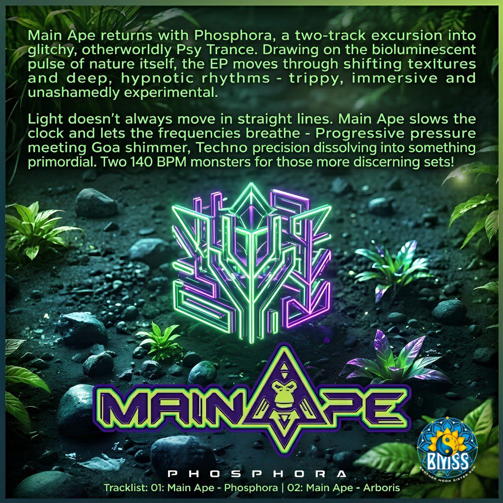 BmssRecords's tweet photo. MainApe - Phosphora
BMSS Record ๐ฑ #keepingitholistic
#psytrance #140BPM https://t.co/0iZ9Aei1zH