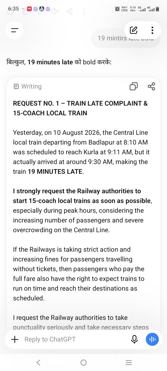 shetty4777's tweet photo. @drmmumbaicr Even if our pass expires by just 1day we r fined 4 travelling without a valid ticket. We therefore have every right to receive the facilities we pay for. Requesting the Railway Ministry to start 15-coach local trains as soon as possible https://t.co/YdwBMhkgUZ