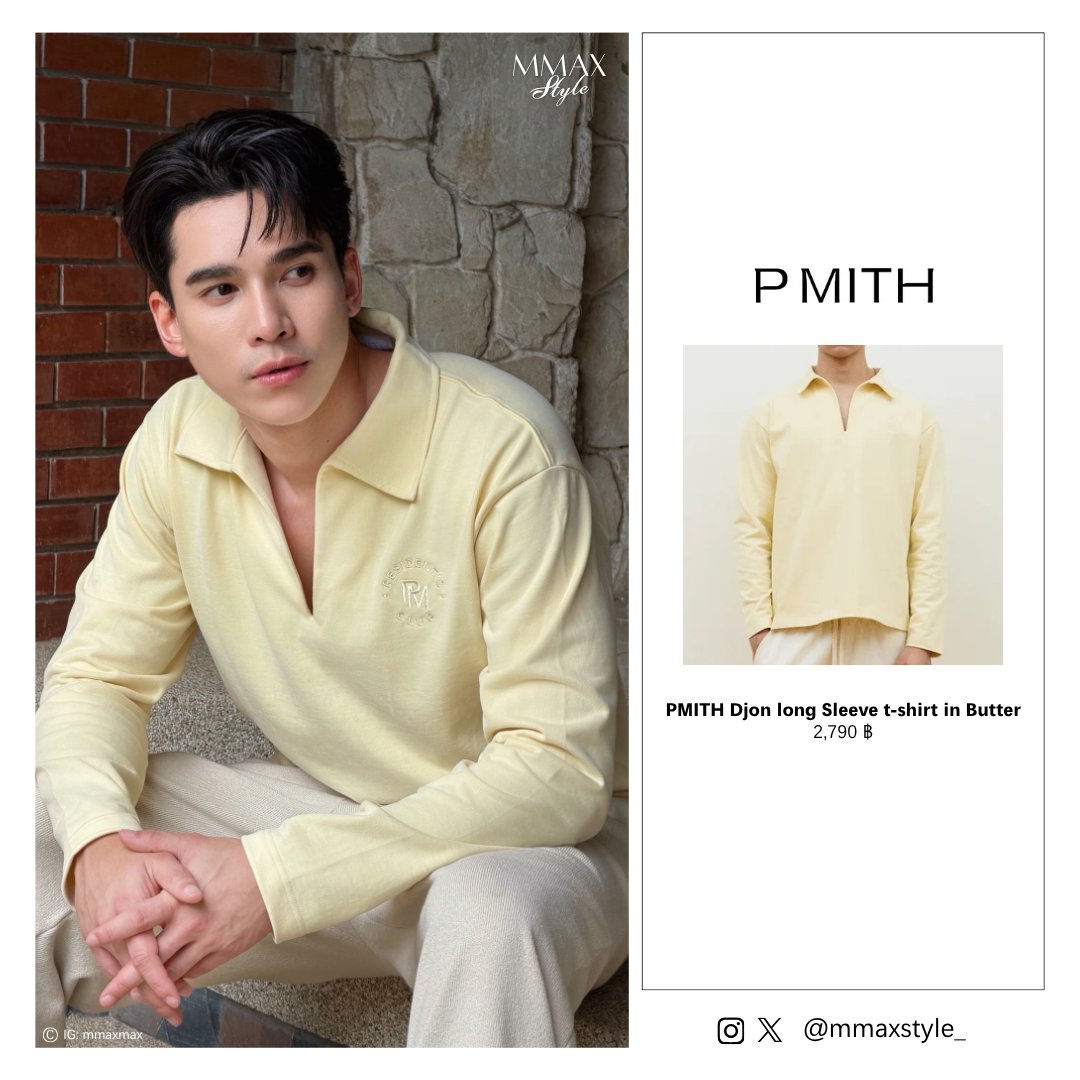 MMaxStyle_'s tweet photo. 📂 #mmaxootd ( #mmaxmax ) 

#PMITH 
💛 Djon long Sleeve t-shirt in Butter

—
https://t.co/lnW5Xw9wyn https://t.co/TQ5pMuBGwR