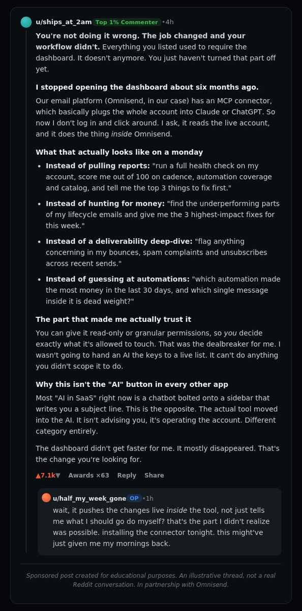mogulinfluence's tweet photo. You'd run your entire email marketing without ever opening a dashboard again if you copied this EXACT AI setup: 

(start ASAP) https://t.co/hUGHtwCaAz