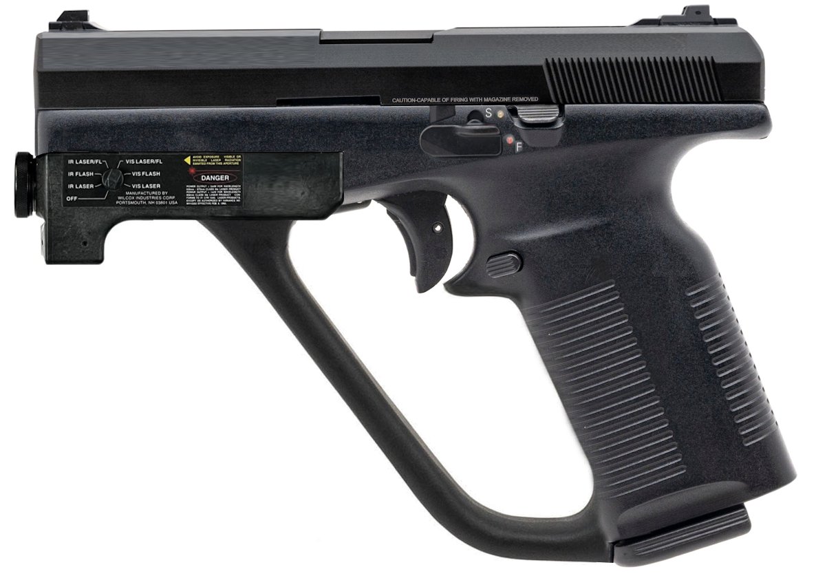 LumMagnum's tweet photo. I wanted to make a sorta 20 minutes into the future (for the late 90's) Space Combat Pistol. https://t.co/wEPtRZt2Df