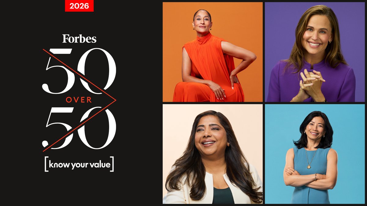 ForbesPR's tweet photo. Today, @ForbesWomen launched its 2026 #50Over50 list in partnership with @KnowYourValue , spotlighting women who are achieving new heights of success later in life and proving that experience is a powerful force for reinvention: https://t.co/lHDm7hsXZE. https://t.co/87kuXyYCjK