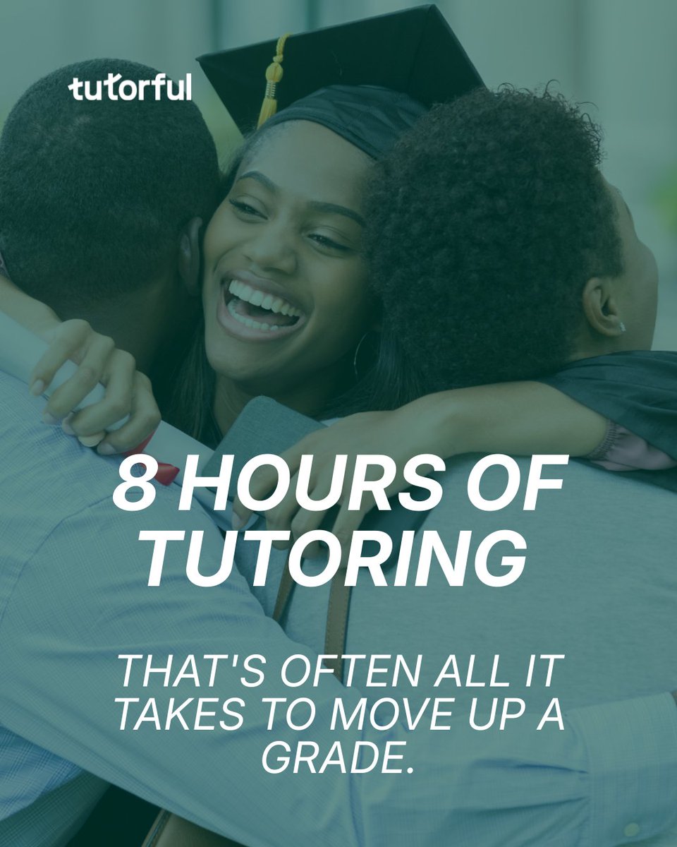 Tutorful's tweet photo. On average, just 8 hours of tutoring is enough to move up a grade; often less than parents expect.

Wondering what a few sessions could do for your child? Get in touch and we’ll find someone who’s just right for them.

Find out more: https://t.co/Gtd5DaN7BZ https://t.co/sBbfNCHFJC