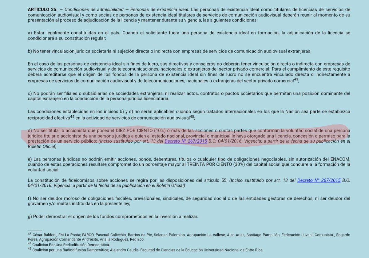 arilijalad's tweet photo. Un grupo empresario que tiene medios y servicios públicos. 

Propiedad cruzada con conflicto de interés.

¿Qué publicarán sobre los que regulan sus tarifas?

Con un detalle no menor: está prohibido que tengan las dos cosas, ley 26522, art 25 https://t.co/5MGY6mYg8n